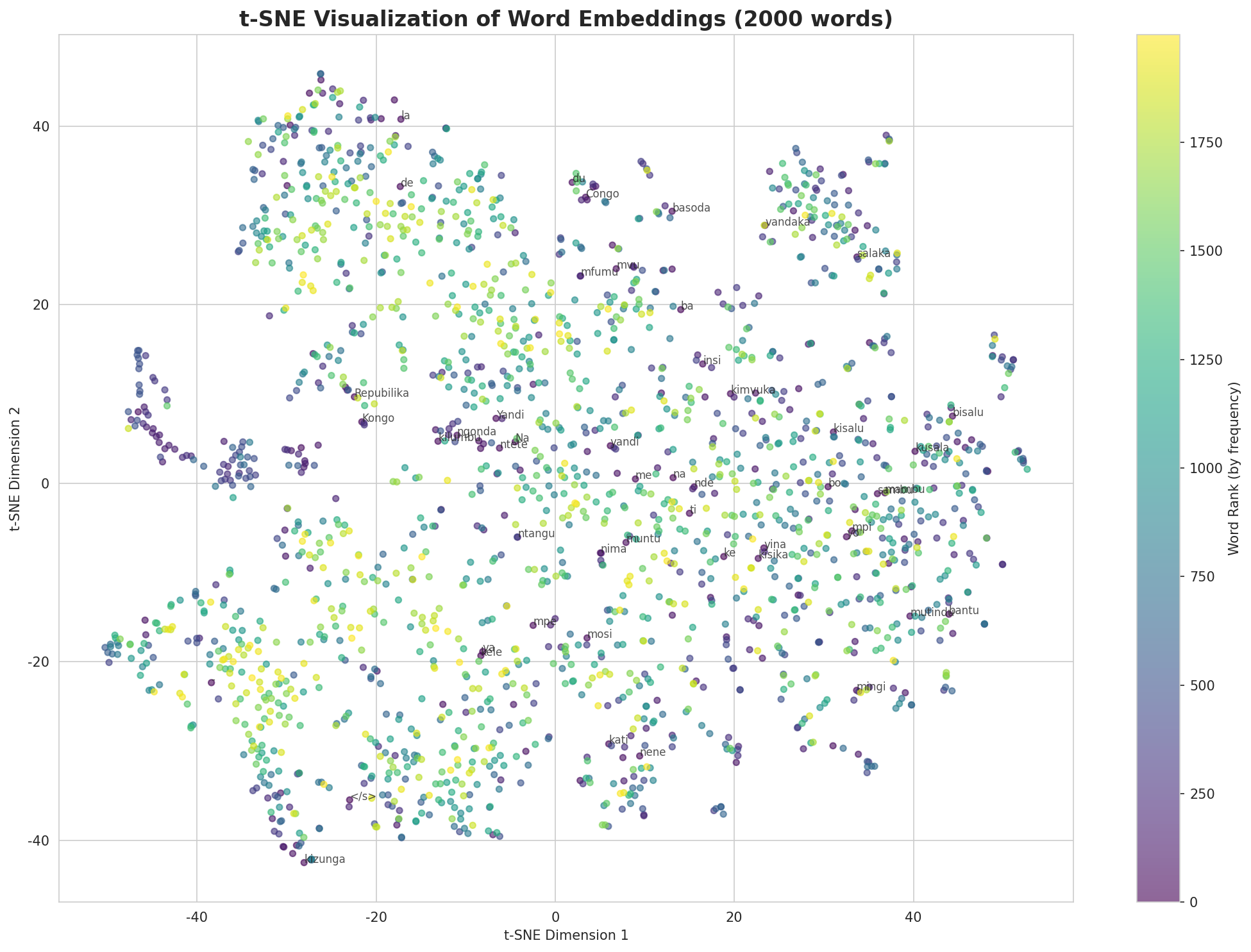 t-SNE Words