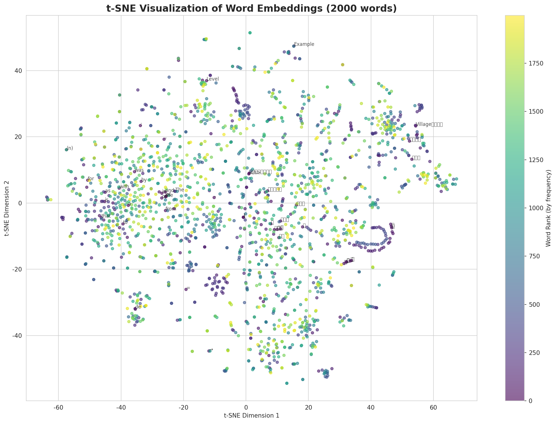 t-SNE Words